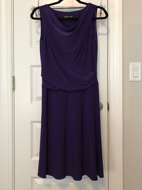 Jones New York Dresses & Skirts - Jones NY sleeveless cowl neck purple midi length slip on dress (6)